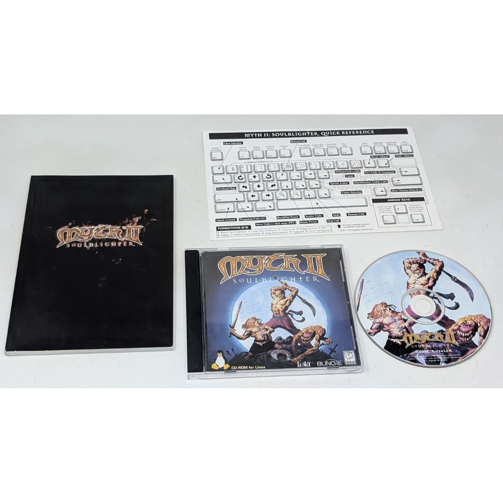 Myth II 2 Soulblighter Linux OS PC Computer Game W/ Manual & Insert